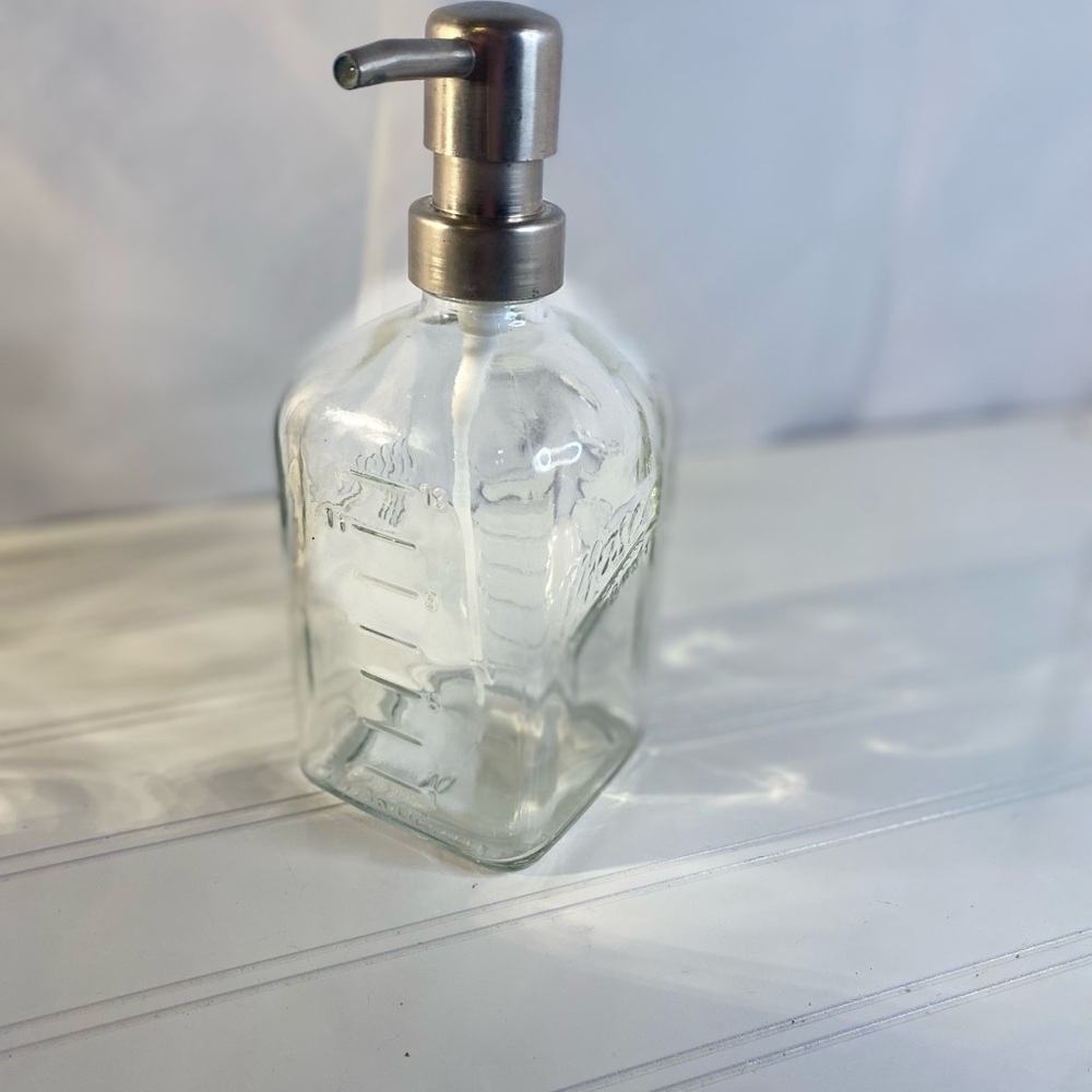 🌵3 for $25 Clear Glass Soap Dispenser with Brushed Nickel Pump